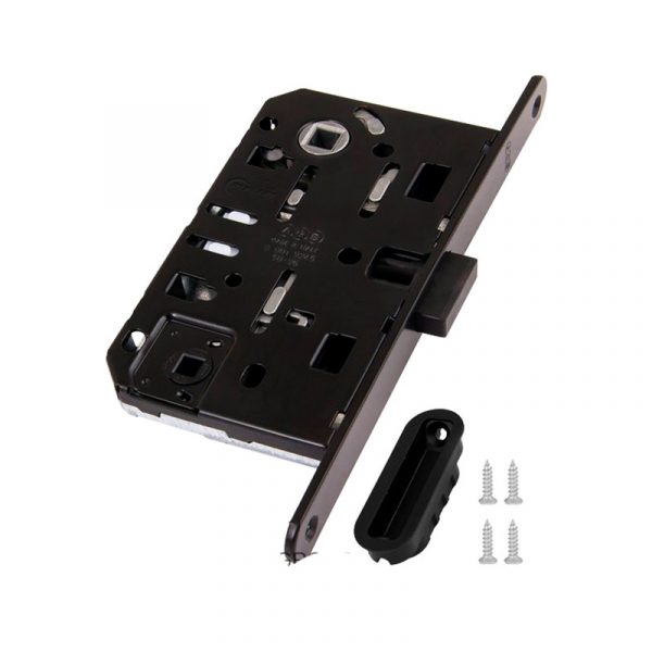 B06102.50.93.567 Замок межкомнатный (BOX) WC AGB MEDIANA POLARIS (черный) + отв. планка