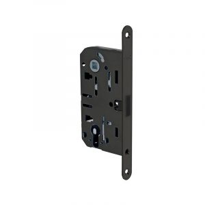 B06103.50.93.567 Замок межкомнатный (BOX) под цилиндр AGB MEDIANA POLARIS (черный) + отв. планка