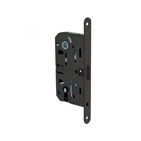 B06103.50.93.567 Замок межкомнатный (BOX) под цилиндр AGB MEDIANA POLARIS (черный) + отв. планка