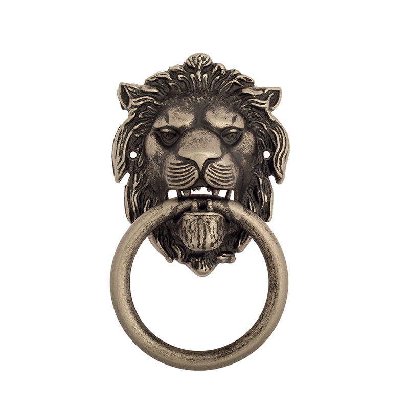 Дверная стучалка Venezia LEONE 190x110 античное серебро