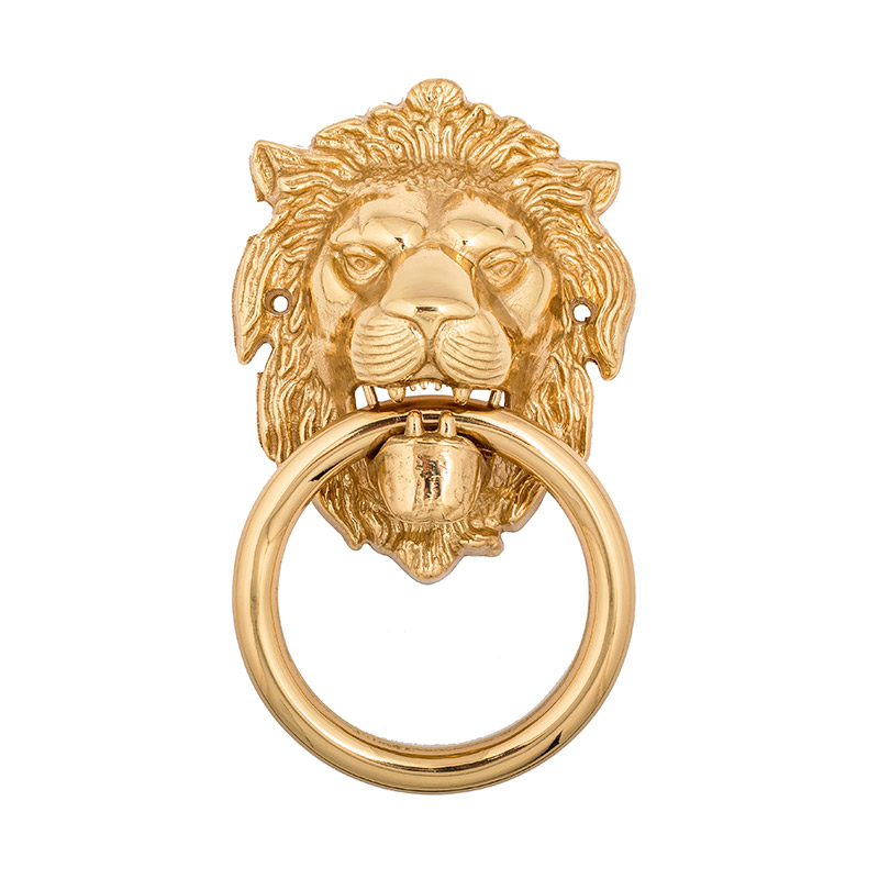 Дверная стучалка Venezia LEONE 190x110 полированная латунь