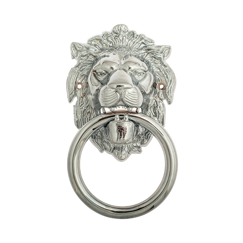 Дверная стучалка Venezia LEONE 190x110 полированный хром