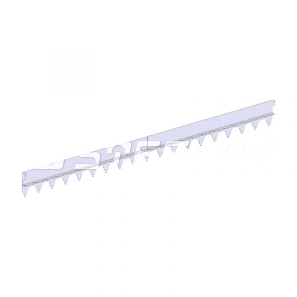 Разделитель-бордюр T-образный 1200x120x21,6x2, нержавеющий
