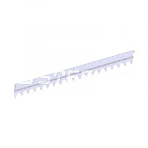 Разделитель-бордюр T-образный 1200x135x21,6x1,5, нержавеющий
