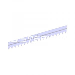 Разделитель-бордюр T-образный 1200x155x21,6x1,5, нержавеющий