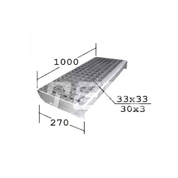 Ступени из прессованного настила P 1000х270х30х3