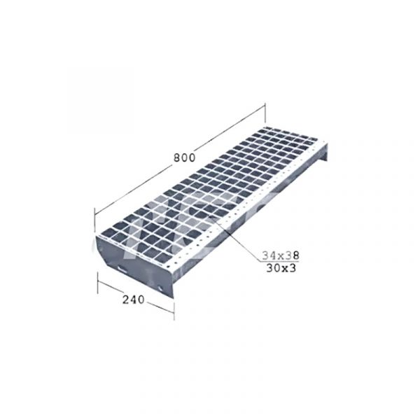 Ступени из сварного настила SP 800х240х30х3