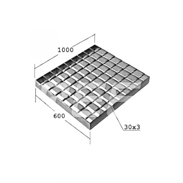 Решетчатый настил сварной SP 1000х600х30х3
