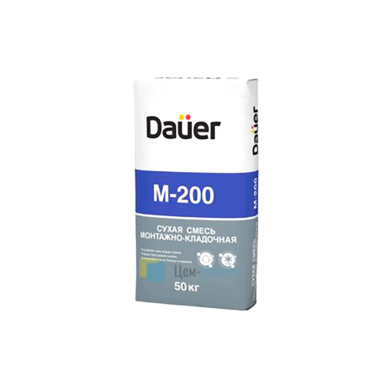 Сухая смесь М200 монтажно-кладочная Dauer, мешок 50кг