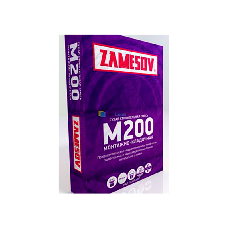 Сухая смесь М200 монтажно кладочная ZAMESOV