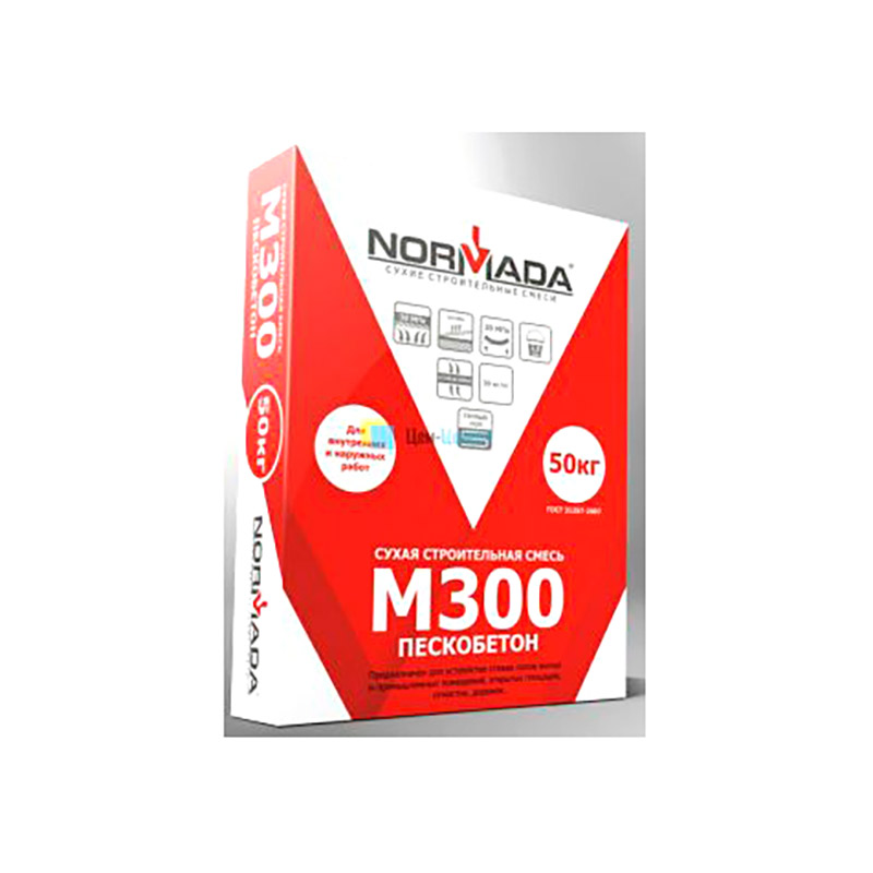 Сухая смесь М300 пескобетон NORMADA
