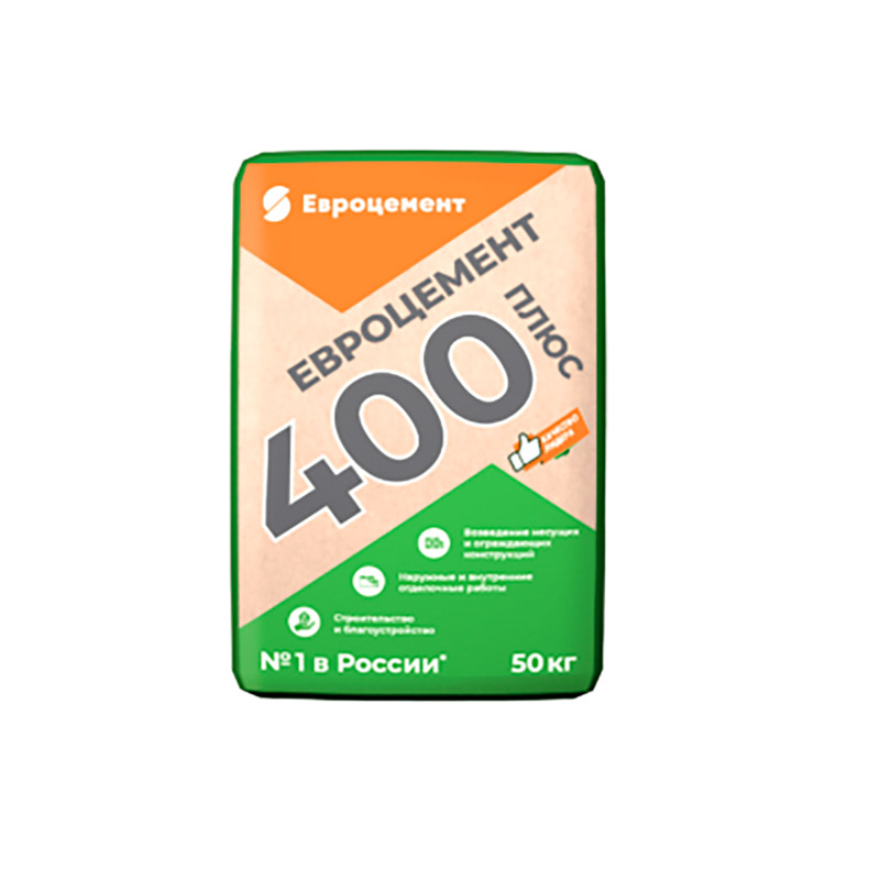 Евроцемент М400 Д0 (ЦЕМ I 32,5Н), мешок 50кг