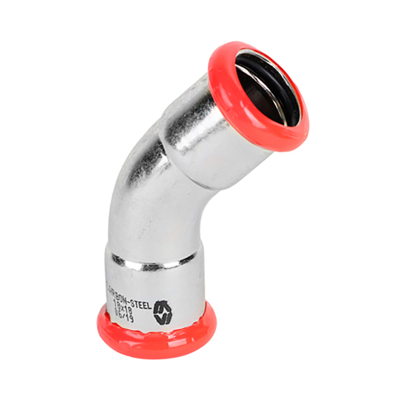 Колено 45° из оцинкованной стали 54 мм