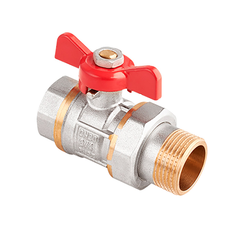 Кран шаровый Американка 3/4" AquaHit (вн.нар., бабочка, полнопроходной)