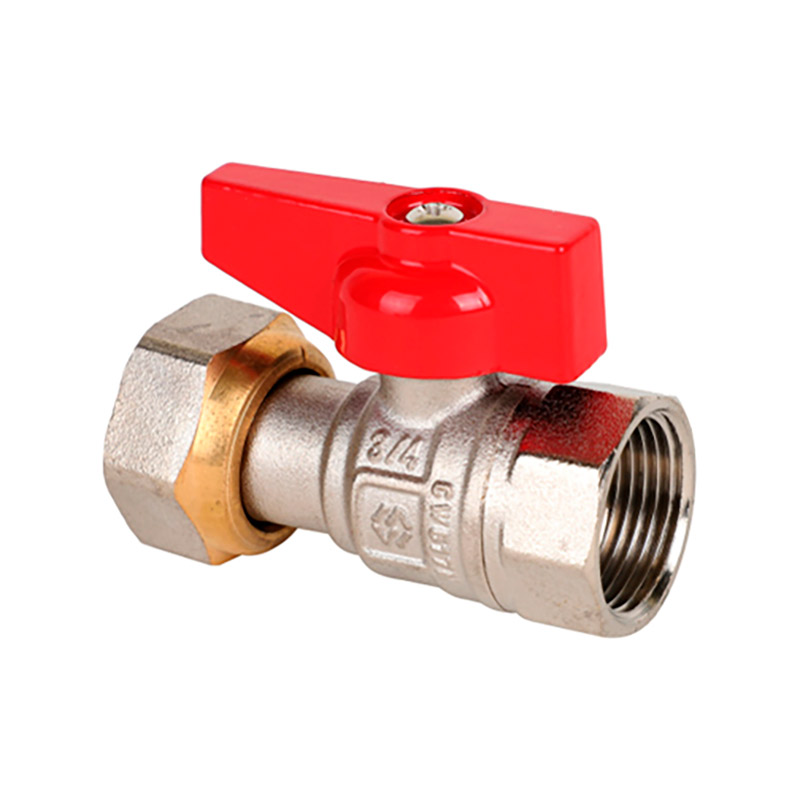 Кран шаровый прямой с накидной гайкой 1/2" MVI (вн.вн., бабочка, полнопроходной)