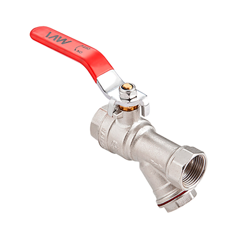 Кран шаровый с фильтром 1/2" MVI (вн.вн., рычаг, полнопроходной)
