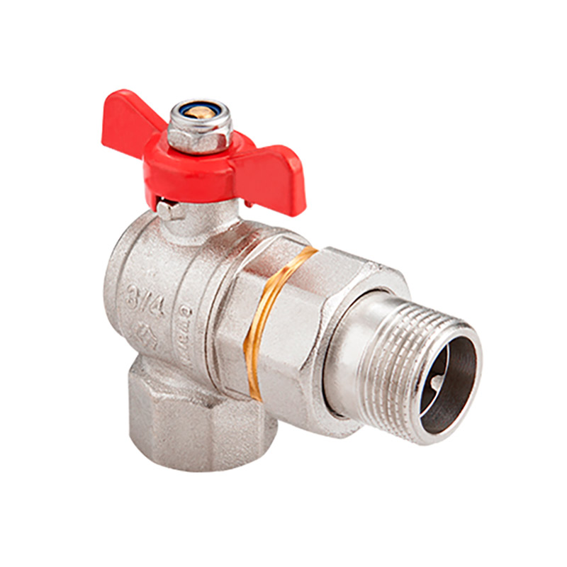 Кран шаровый угловой Американка 1/2" MVI (вн.нар., бабочка, полнопроходной)