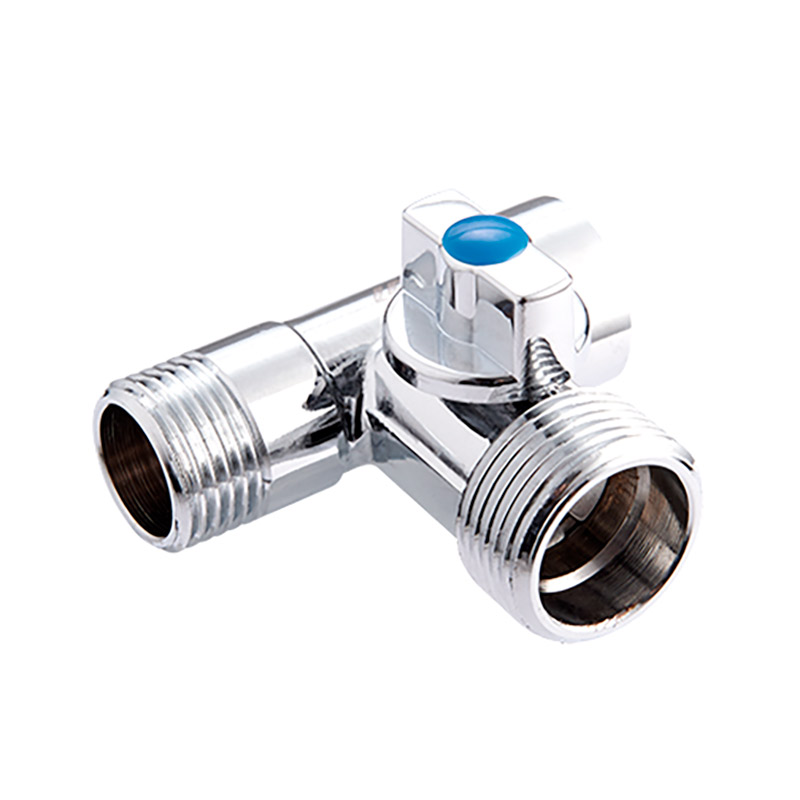 Кран-тройник для сантехнических приборов 1/2"x3/4"x1/2" (вн.нар.нар.)
