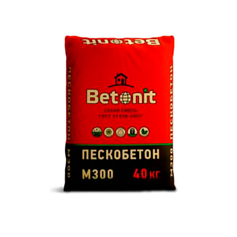 Сухая смесь м300 с ПМД -10С Пескобетон Betonit, 40 кг