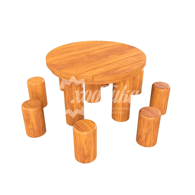 Стол с пеньками HARDWOOD «Лесная поляна»