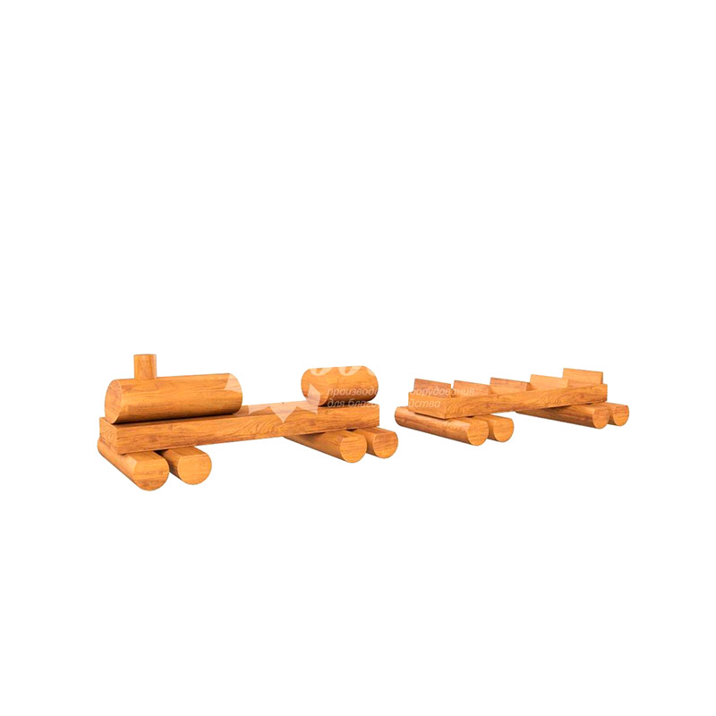 Игровой элемент HARDWOOD «Паровозик с вагонами»