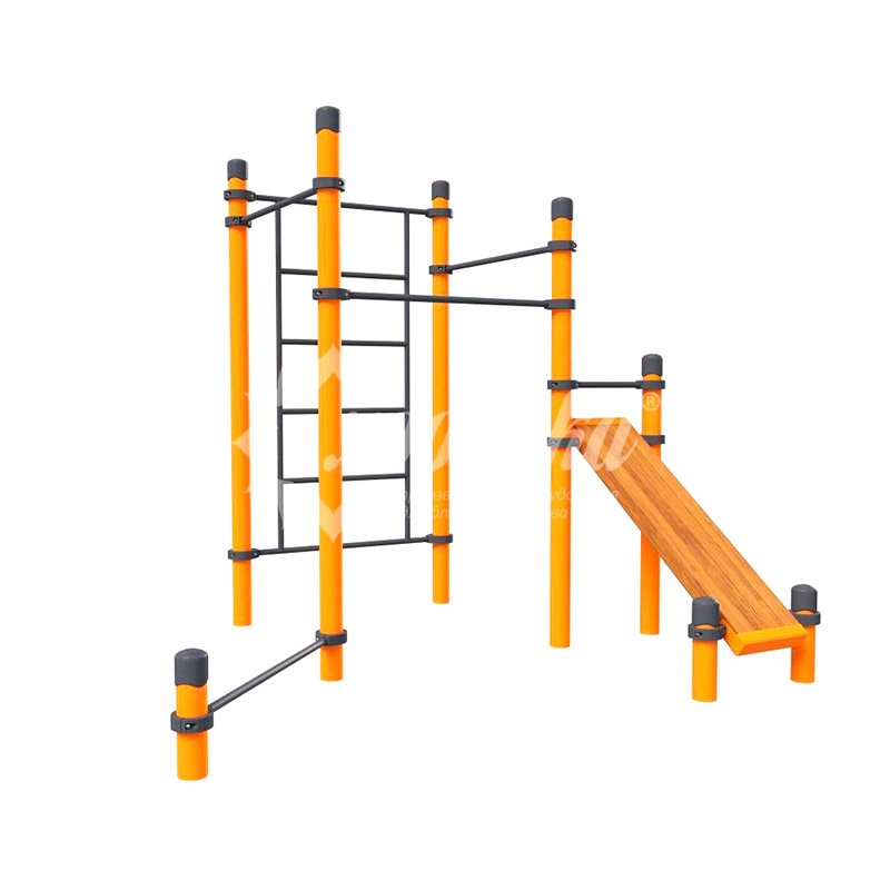 Воркаут «Комплекс 3 турника, шведская стенка, перекладина для отжиманий и наклонная скамья Активити»