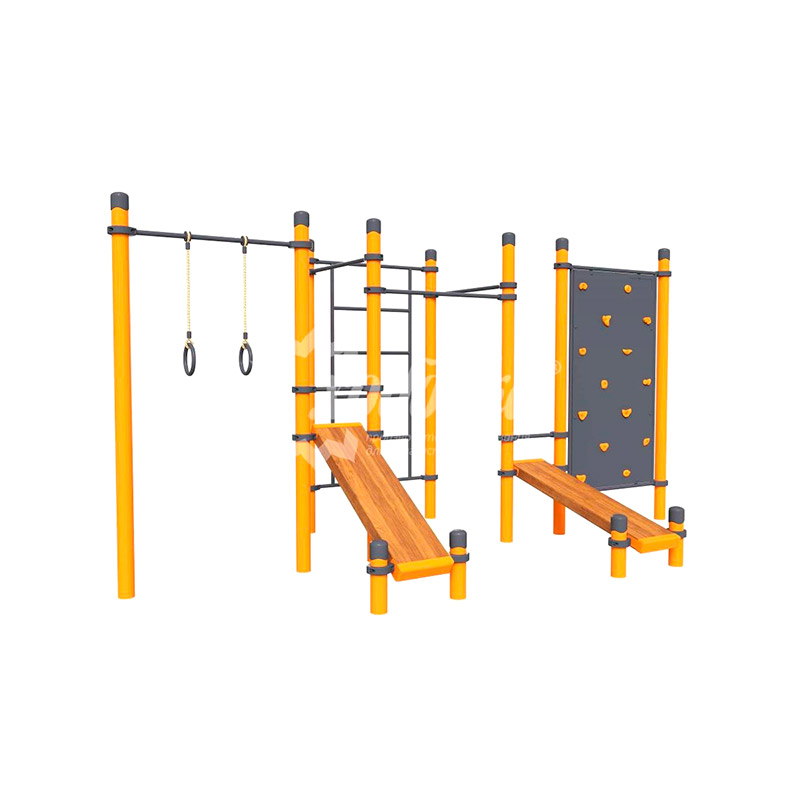 Воркаут «Комплекс 3 турника, шведская стенка, кольца, альпинист, 2 наклонные скамьи Стимул»