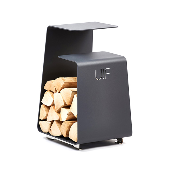 Дровница-столик UP!FLAMEFIREWOOD HOLDER FG grey
