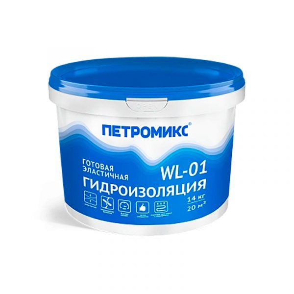 Готовая эластичная гидроизоляция WL-01 Петромикс