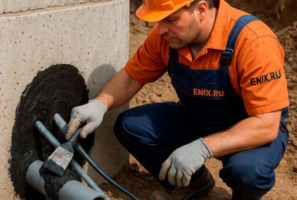 Гидроизоляция-ввода-инженерных-коммуникация