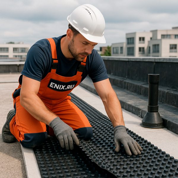 Дренажная-система-на-плоской-кровли