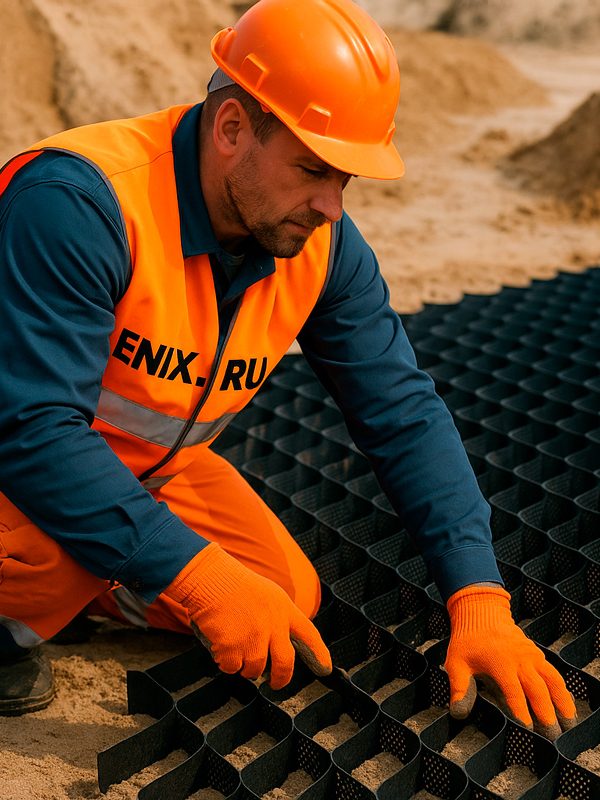 Объекмая-георешетка-в-песок Объекмая-георешетка-в-песок