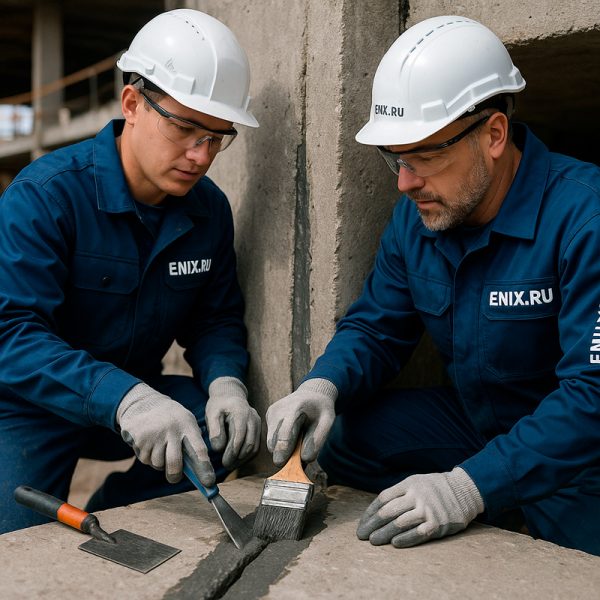 Ремонт строительного шва бетонной конструкции