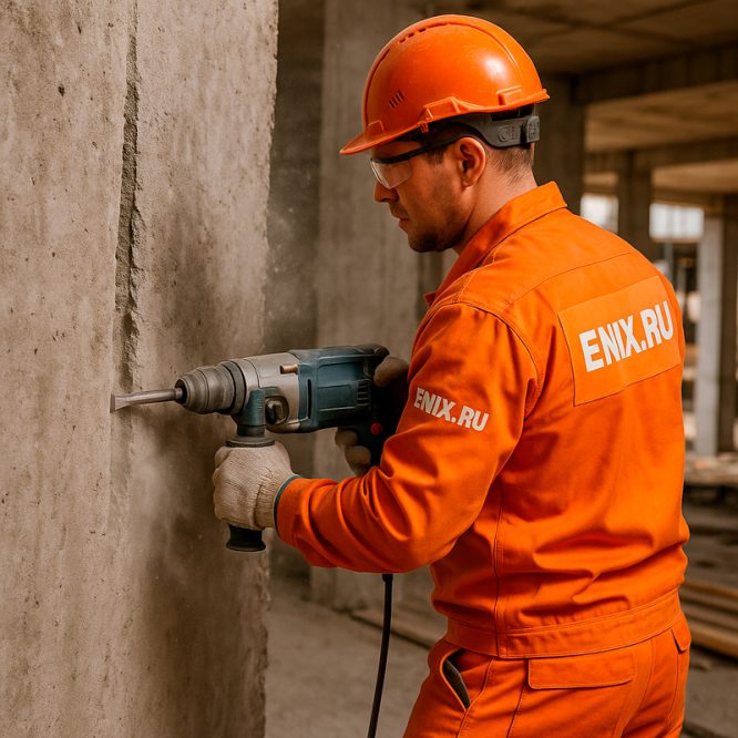 Штробление-бетона