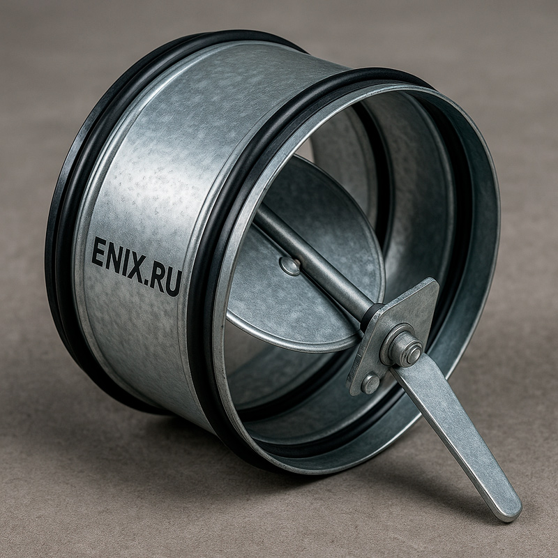 Дроссель-клапандлявоздуховодаcрезиновымуплотнителемd=160мм