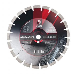 Сегментный алмазный круг DIAM 350 мм АСФАЛЬТ STD 000735