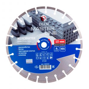 Сегментный алмазный круг DIAM ЖЕЛЕЗОБЕТОН 350 мм MASTER LINE 000503