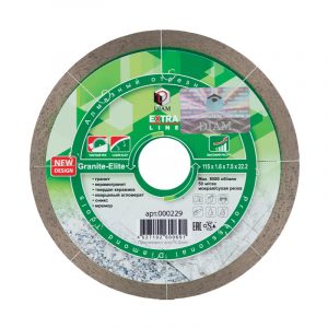 Алмазный отрезной круг DIAM GRANITE-ELITE 115 мм EXTRA LINE 000229
