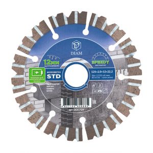 Сегментный алмазный круг 125 мм DIAM ЖЕЛЕЗОБЕТОН STD 000709
