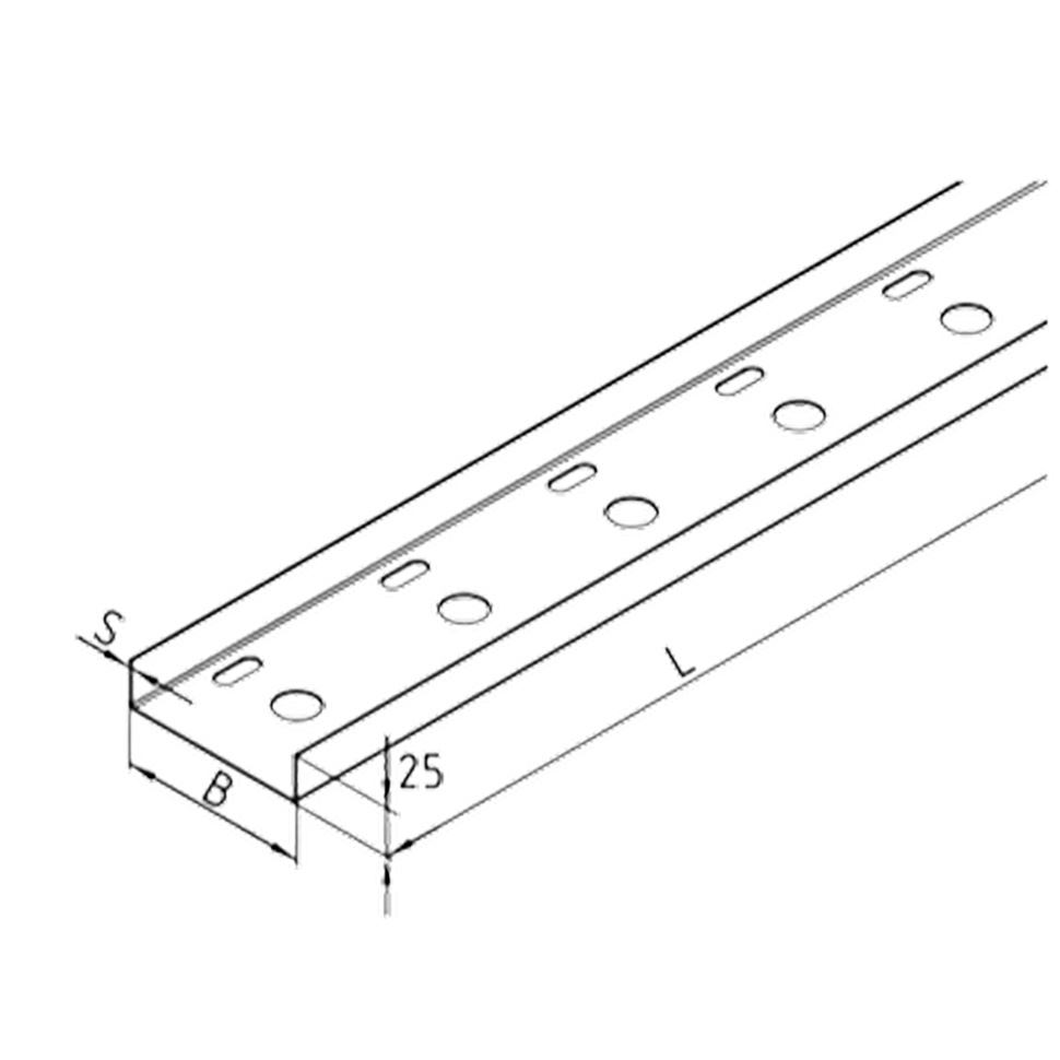 Лестничный лоток перфорированный НЛ