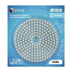 Алмазный гибкий шлифовальный круг DIAM 200меш STD WET (мокрая) 000438