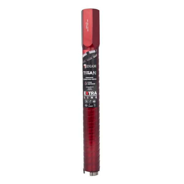 Алмазное сегментное сверло DIAM EXTRA LINE 42мм TITAN HIT (сухое сверление) 313021