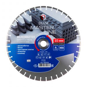 Сегментный алмазный круг DIAM ЖЕЛЕЗОБЕТОН 600/90 мм MASTER LINE 000509