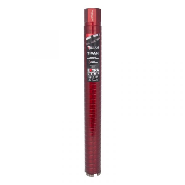 Алмазное сегментное сверло DIAM EXTRA LINE 52/450мм TITAN HIT (сухое сверление) 313031 1 Алмазное сегментное сверло DIAM EXTRA LINE 52/450мм TITAN HIT (сухое сверление) 313031