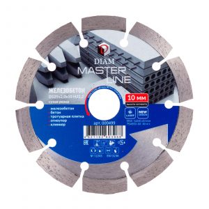 Сегментный алмазный круг DIAM ЖЕЛЕЗОБЕТОН 125 мм MASTER LINE 000499